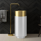 White Gold Steel Basin – Ivory Luxe