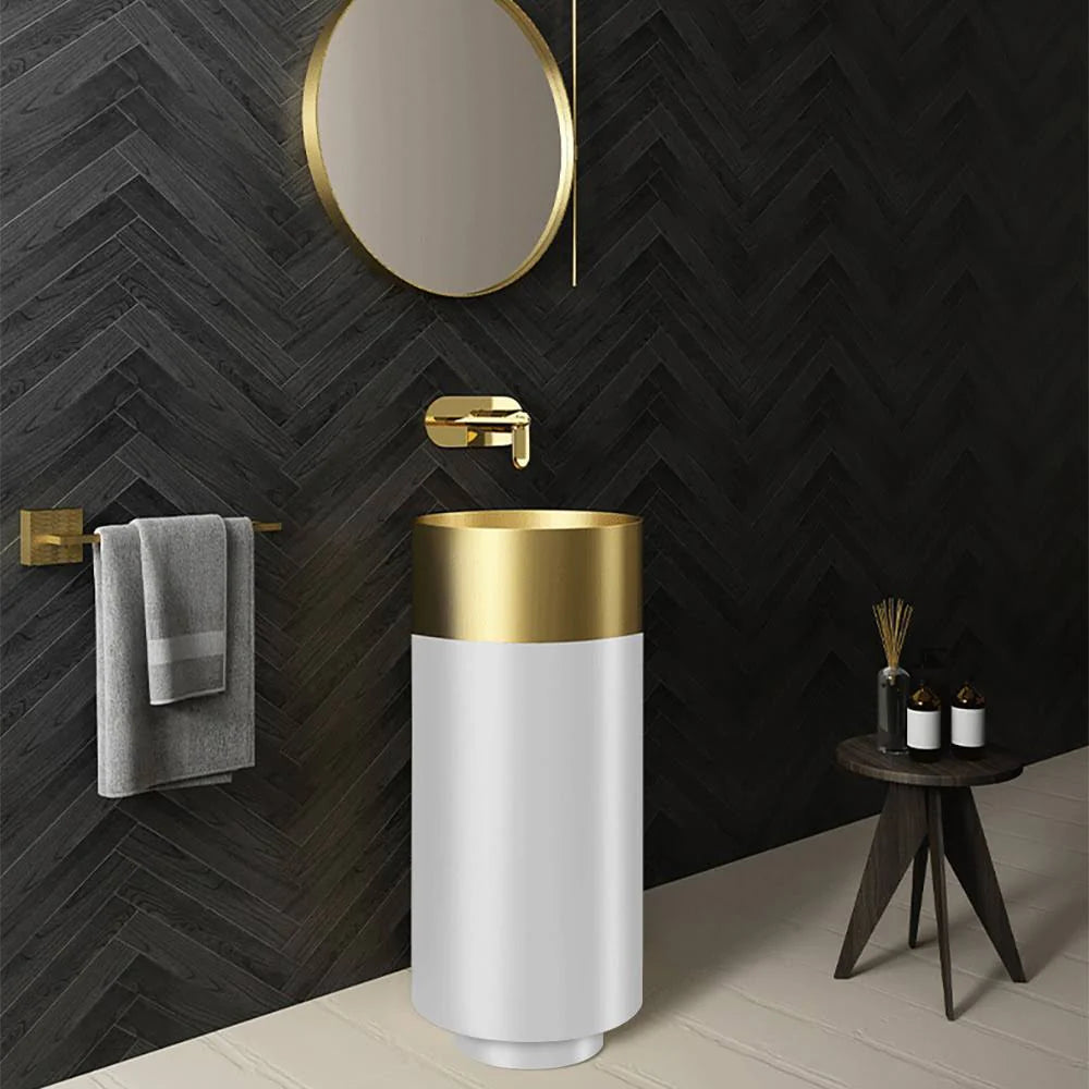 White Gold Steel Basin – Ivory Luxe