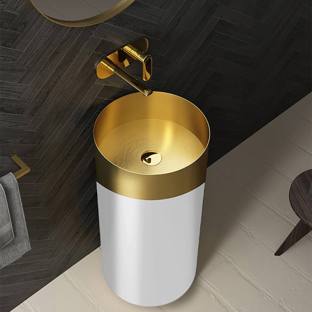White Gold Steel Basin – Ivory Luxe