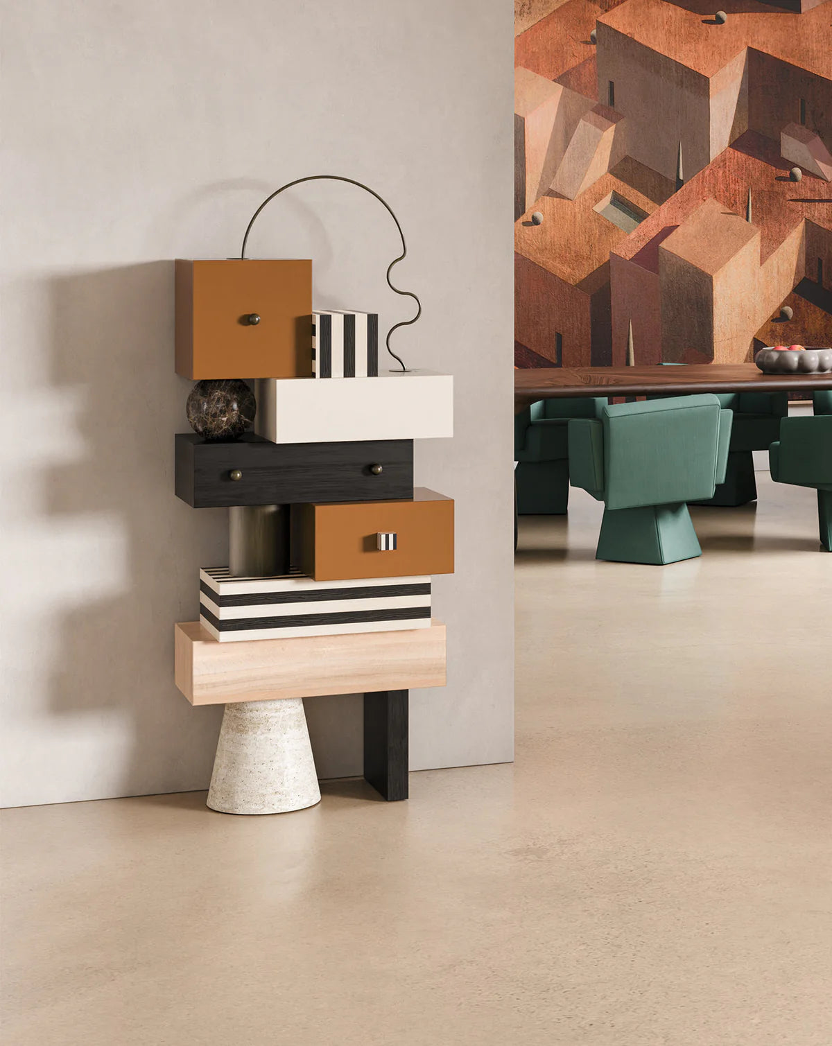 Artistic Side Cabinet