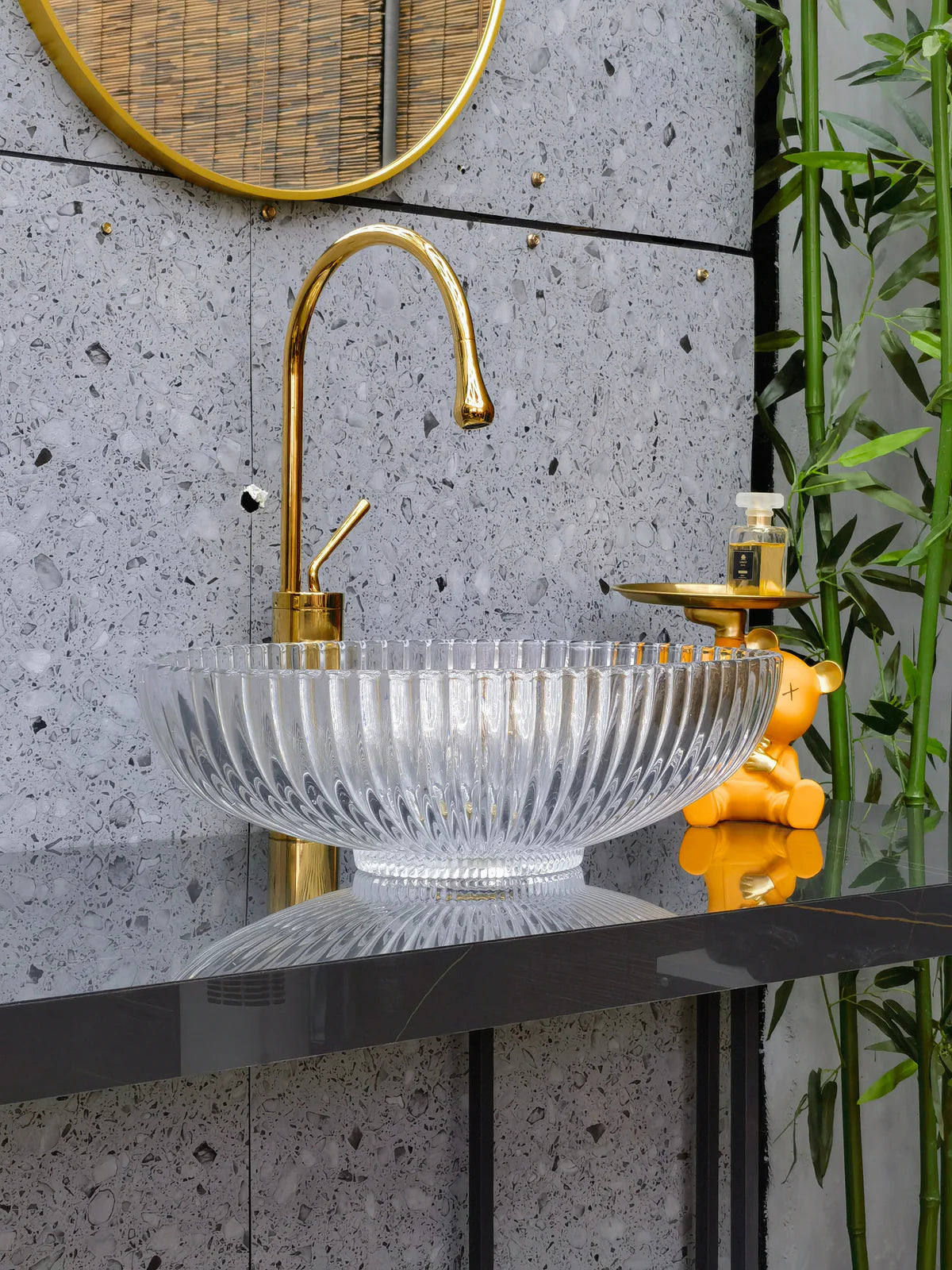 Fluted Stone Basin – Ridge