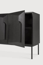 Modern Black Geometric Sideboard