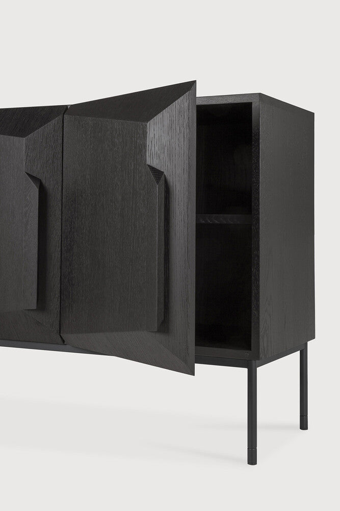 Modern Black Geometric Sideboard