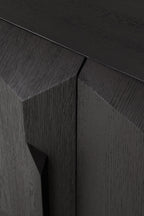 Modern Black Geometric Sideboard