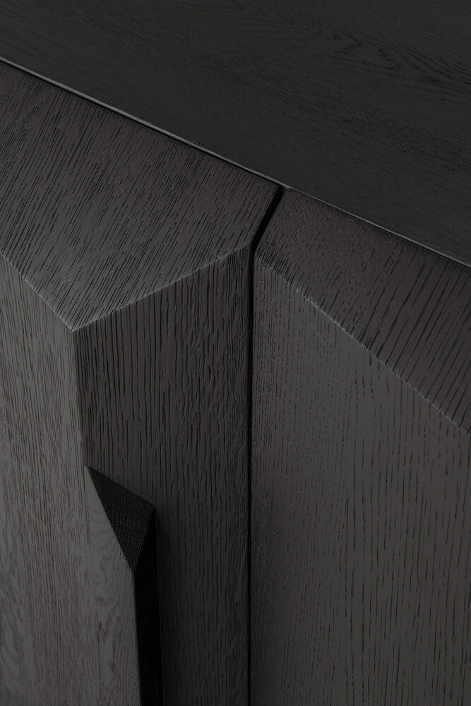 Modern Black Geometric Sideboard