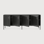 Modern Black Geometric Sideboard