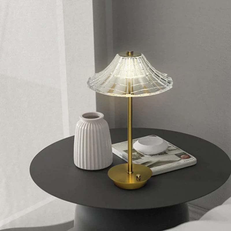 Crystal Shade Gold Table Lamp