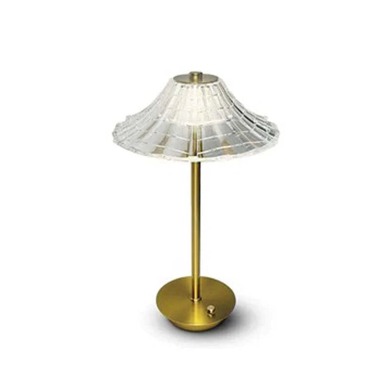Crystal Shade Gold Table Lamp